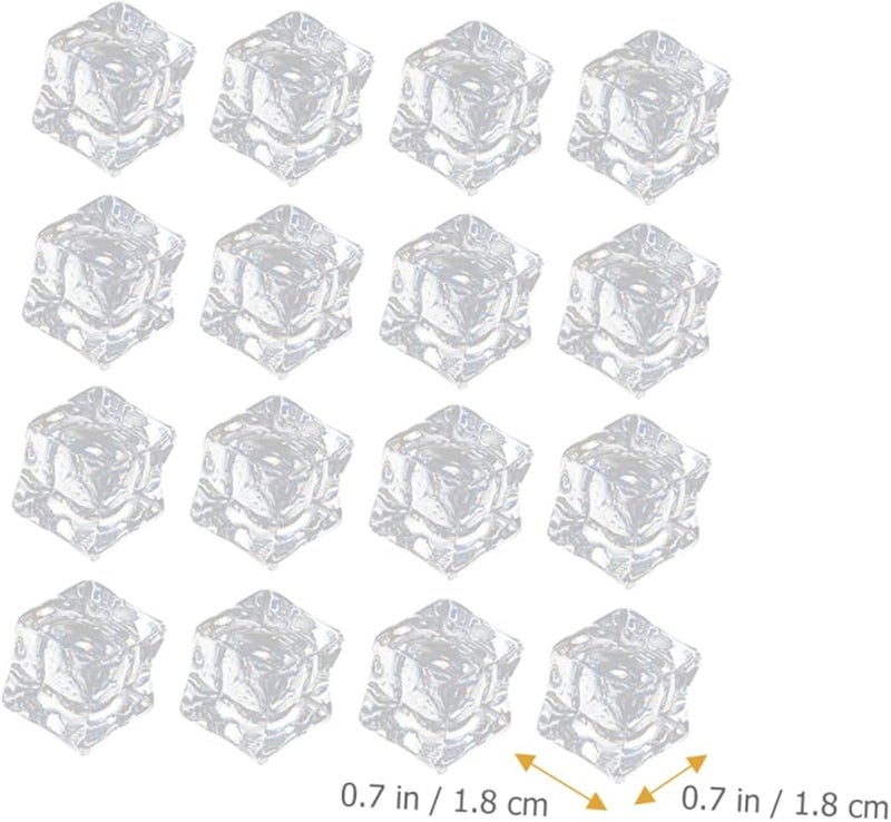Acrylic Fake Ice Cubes 60pcs Irregular Square For Photography Props Vase Filler - Image 4